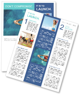 Professional Swimmer Newsletter Template