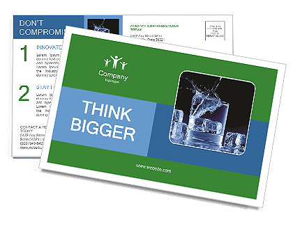 Iced Water Postcard Template