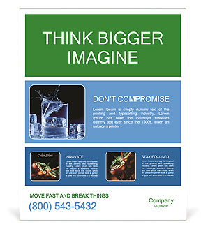 Iced Water Poster Template