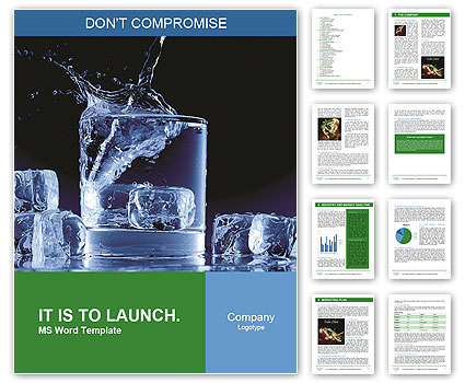 Iced Water Word Template