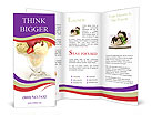 Ice Cream With Strawberry Brochure Template