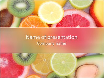 Slices Of Fruits PowerPoint Template