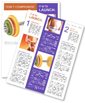 Barbell Made Of Fruits Newsletter Template