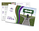 Man Chooses Direction Postcard Template