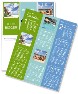 Enjoying Vacation At Beach Newsletter Template