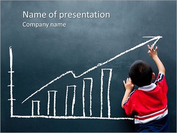 Boy Draws Chart PowerPoint Template