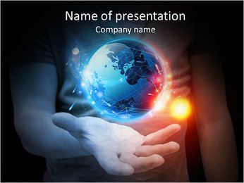 Man And Universe PowerPoint Template