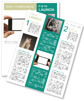 Touch Screen Cell Phone Newsletter Template