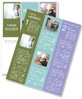 Portrait of a businessman looking at the window Newsletter Template