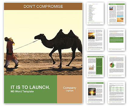 Man With Camel Word Template