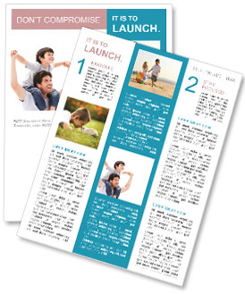 Father With Son Newsletter Template