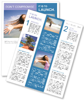 Woman At Beach Newsletter Template