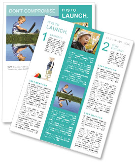 Boy With Laptop Newsletter Template