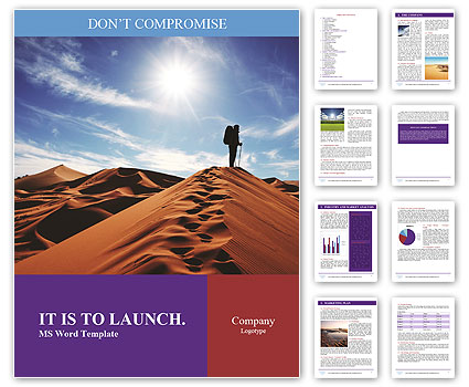 Man In The Desert Word Template