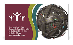 Road System Business Card Template