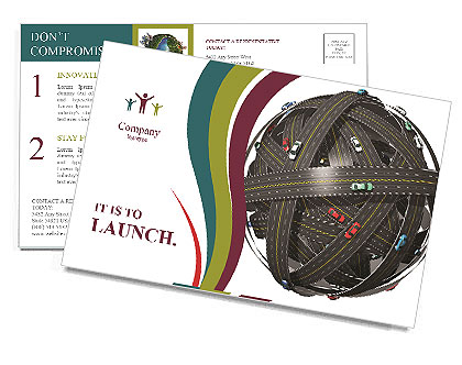Road System Postcard Template