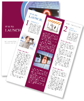 Closed Red Lock Newsletter Template