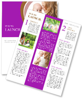 Baby In Mothers Hands Newsletter Template