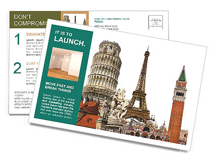 Tourist Attractions Postcard Template