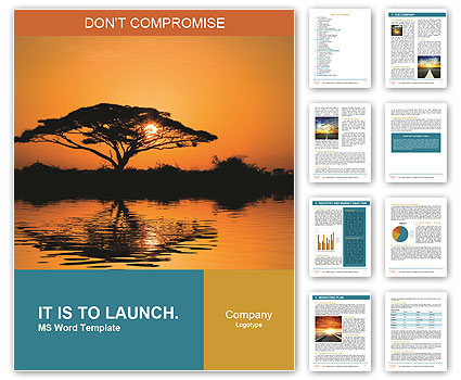 Tree Near Water Word Template