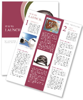 Pilot Of Plane Newsletter Template