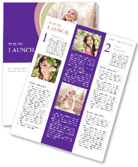 Autumn Park Fun: Gorgeous Young Blonde Woman Enjoying Her Time Newsletter Template