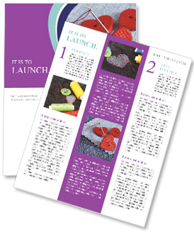 Denim Fabric With Macro Shot Of Heart-Shaped Buttons Sewn With Needle And Thread - Copy Space Available Newsletter Template