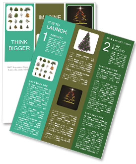 Isolated Trees On White Background Newsletter Template