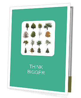 Isolated Trees On White Background Presentation Folder