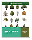 Isolated Trees On White Background Word Template