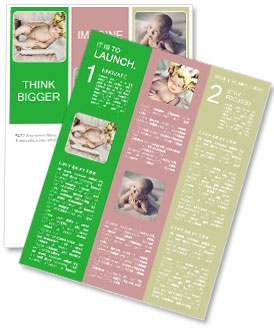 Adorable Infant Resting In Basket Newsletter Template