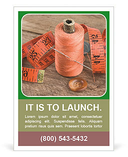 Sewing In Front Of Vintage Wooden Walls: Tips And Tricks Ad Template