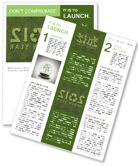 Ecological New Year 2012: Conceptual Image For A Sustainable Future Newsletter Template