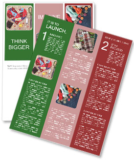 Valentine's Day Sewing Accessories And Fabric Scraps Heart On Fabric Texture Background Newsletter Template