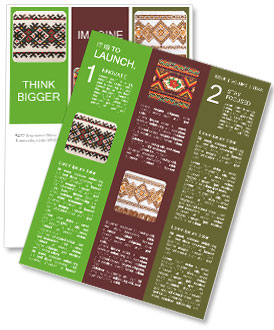 Ukrainian Ethnic Ornament: Embroidered Goods With Cross-Stitch Patterns Newsletter Template