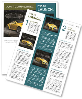 Non-Branded Yellow Sports Car Design Newsletter Template