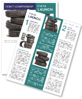 White Background With Four Tires Newsletter Template