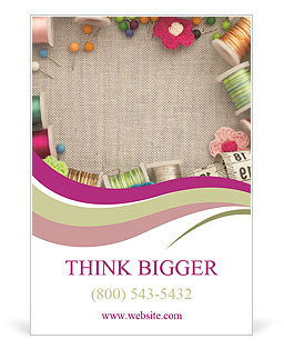 Creating A Bobbin Border And Other Sewing Material Ideas Ad Template