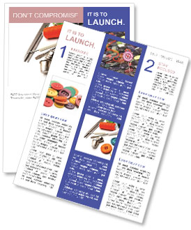 Embroidery Tools On White Background Newsletter Template