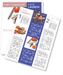 Embroidery Tools On White Background Newsletter Template