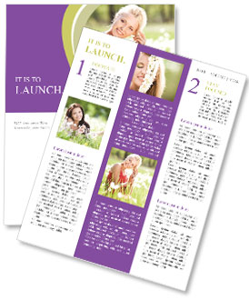 Stunning Blonde Woman Posing On Meadow Filled With White Flowers On A Sunny Summer Day Newsletter Template