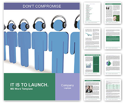 3D Figures With Headphones: A Stylish And Modern Accessory Word Template