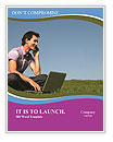 Outdoor Laptop Usage By A Man: Enjoying Technology In Nature Word Template
