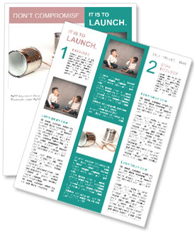 String-Connected Cans: A Historic Method Of Communication Newsletter Template