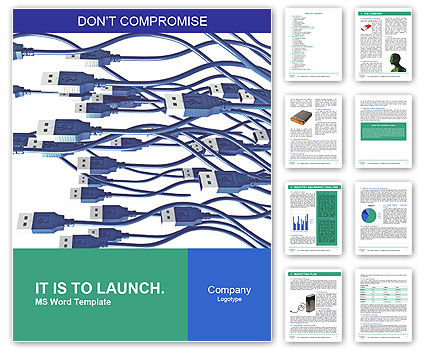 Isolated 3D Rendering Of Computer And Electronic Hardware On A Solid Background For Effortless Editing. Word Template