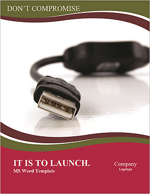Computer Cable Close-Up On White Background: A Detailed View Word Template - Page 1