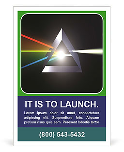 How A Glass Prism Refracts Light And Creates A Spectrum Ad Template