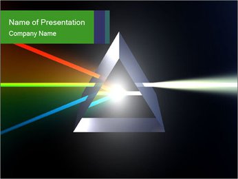 How A Glass Prism Refracts Light And Creates A Spectrum PowerPoint Template