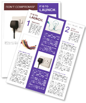 Active British Socket With Black Plug Newsletter Template