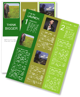 Entrepreneur Standing In A Field. Newsletter Template